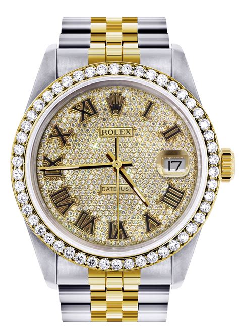 rolex women's silver and gold watch|woman rolex with diamonds.